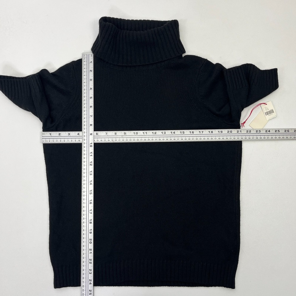 Anthropologie NWT Black Sweater 1X S/S Turtleneck Hand Knit Tuscany Italy - Picture 9 of 13